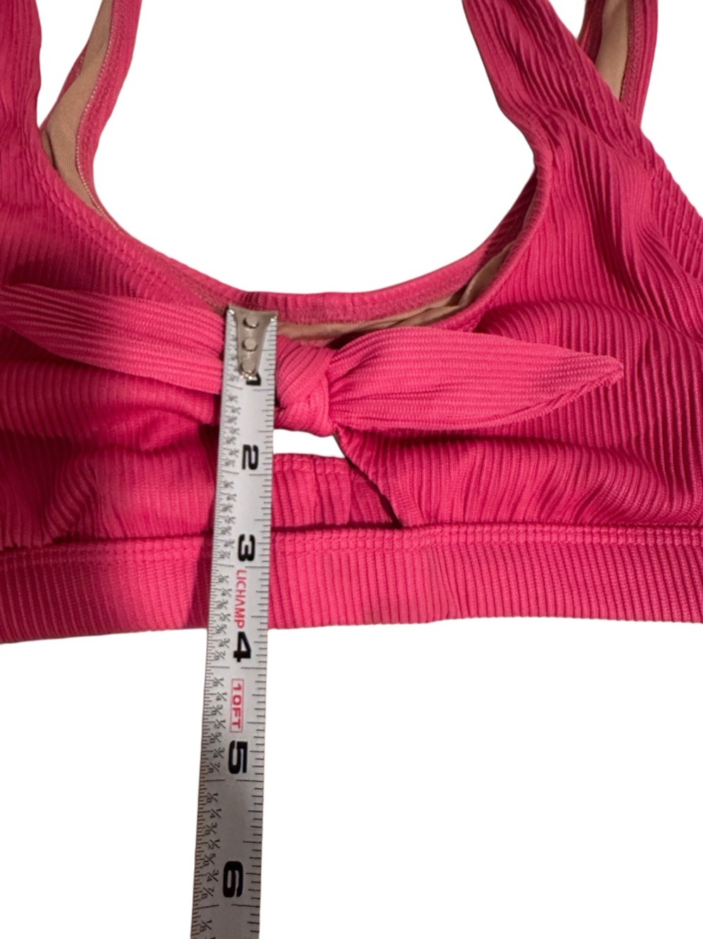 Old Navy Ribbed High-Waist Bikini Set in Deep Pink - Picture 15 of 16